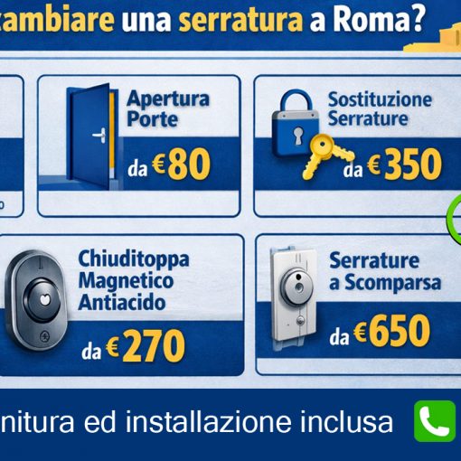 quanto costa cambiare una serratura a roma